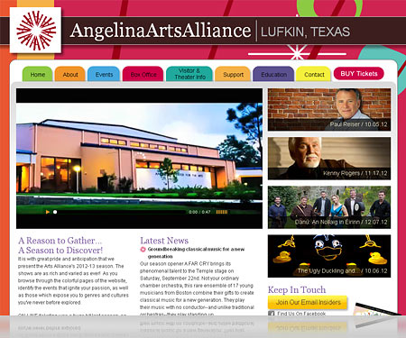 Angelina Arts Website Portfolio